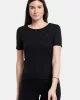 Guess STEFFI SS T-SHIRT Kadın Siyah T-shirt V5RI04KCLH0-JBLK
