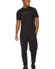 Calvin Klein Erkek Şerit Logolu Regular Fit Siyah T-shirt