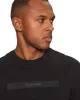 Calvin Klein Erkek Şerit Logolu Regular Fit Siyah T-shirt