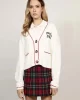 Tommy Jeans TJCW PREP VARSITY CARDIGAN Kadın beyaz Hırka DW0DW20195YBH