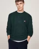 Tommy Jeans TJM SLIM CABLE KNIT CNECK Erkek Yeşil Kazak DM0DM19440CWG