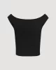 Tommy Jeans TJW BOAT NECK TOP SS EXT Kadın siyah T-shirt DW0DW20234BDS
