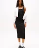 Tommy Jeans TJW BUTTON TANK DRESS Kadın siyah Elbise DW0DW19477BDS