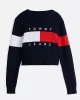 Tommy Jeans TJW CENTER FLAG SWEATER EXT Kadın  Kazak DW0DW19335C1G