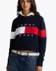 Tommy Jeans TJW CENTER FLAG SWEATER EXT Kadın  Kazak DW0DW19335C1G