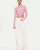 Tommy Jeans TJW CRP SCRIPT SWEATER EXT Kadın pembe Kazak DW0DW19895TOT