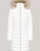 Tommy Jeans TJW ESSENTIAL HOODED DOWN COAT Kadın BEYAZ Mont DW0DW18864YBR