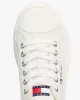 Tommy Hilfiger Kadın Bej Platform Tabanlı Kanvas Sneaker