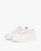 Tommy Hilfiger Kadın Bej Platform Tabanlı Kanvas Sneaker