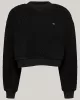 Tommy Jeans TJW OVS TEDDY CREW Kadın SİYAH Sweatshirt DW0DW18770BDS