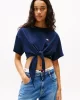 Tommy Jeans TJW REG WAIST TIE BADGE TEE EXT Kadın  Crop DW0DW20321C1G