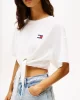 Tommy Jeans TJW REG WAIST TIE BADGE TEE EXT Kadın  Crop DW0DW20321YBL