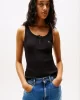 Tommy Jeans TJW SLIM BUTTON TANK Kadın siyah Atlet DW0DW19492BDS