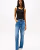 Tommy Jeans TJW SLIM BUTTON TANK Kadın siyah Atlet DW0DW19492BDS