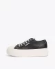 Tommy Hilfiger Kadın Deri Kontrast Dikişli Platform Sneaker