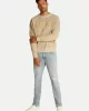 Tommy Jeans TJM RLX VINTAGE VARSITY CREW Erkek BEJ Sweatshirt DM0DM20262ACT
