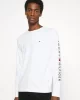 Tommy Hilfiger TOMMY LOGO LONG SLEEVE TEE Erkek beyaz Sweatshirt MW0MW09096YBR