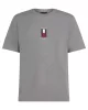 Tommy Hilfiger VERTICAL FLAG TEE Erkek gri T-shirt MW0MW36512P91