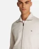 Tommy Hilfiger Erkek Krem Tam Fermuarlı Ceket