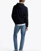 Tommy Hilfiger ESSENTIAL TERRY HOODY Erkek MAVİ Sweatshirt MW0MW37235DW5