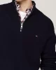 Tommy Hilfiger STRUCTURE ZIP MOCK Erkek Mavi Sweatshirt MW0MW36527DW5