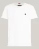 Tommy Hilfiger Erkek Monogram Nakışlı Beyaz T-shirt