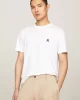 Tommy Hilfiger Erkek Monogram Nakışlı Beyaz T-shirt