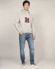 Tommy Jeans TJM TERRY HOODIE GREY MELANGE Erkek gri Sweatshirt DM0DM21259P01
