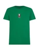 Tommy Hilfiger VERTICAL FLAG TEE Erkek yeşil T-shirt MW0MW36512L4F
