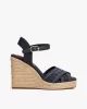 Tommy Hilfiger Kadın Lacivert Yüksek Taban Espadril Sandalet