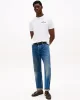 Tommy Hilfiger HILFIGER STACK TEE Erkek Beyaz T-shirt MW0MW39355YBR