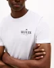 Tommy Hilfiger HILFIGER STACK TEE Erkek Beyaz T-shirt MW0MW39355YBR