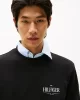 Tommy Hilfiger HILFIGER STACKED SWEATSHIRTS Erkek Siyah Kazak MW0MW39376BDS