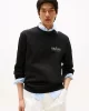 Tommy Hilfiger HILFIGER STACKED SWEATSHIRTS Erkek Siyah Kazak MW0MW39376BDS