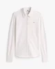 Tommy Hilfiger Kadın 1985 Dar Kesim Pike Uzun Kollu Beyaz Gömlek WW0WW43528YBL