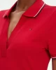 Tommy Hilfiger Kadın 1985 İkonik Şerit Detaylı Dar Kesim Polo Kırmızı Elbise WW0WW45740XLD