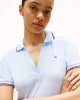 Tommy Hilfiger Kadın 1985 İkonik Şerit Detaylı Dar Kesim Polo Mavi Elbise WW0WW45740C3Q