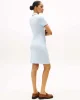 Tommy Hilfiger Kadın 1985 İkonik Şerit Detaylı Dar Kesim Polo Mavi Elbise WW0WW45740C3Q