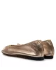 Tommy Hilfiger BALLERINA SOFT LEATHER METALLIC Kadın ALTIN Babet FW0FW084520HS