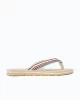 Tommy Hilfiger TH STRIPES BEACH SANDAL Kadın Beyaz Terlik FW0FW07857AEF