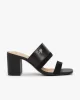 Tommy Hilfiger LEATHER & SUEDE BLOCK HEEL MULE Kadın siyah Terlik FW0FW08530BDS