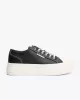 Tommy Hilfiger Kadın Deri Kontrast Dikişli Platform Sneaker