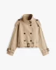 Tommy Hilfiger COTTON CROP TRENCH Kadın  Trençkot WW0WW43933AEG
