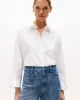 Tommy Hilfiger Kadın Klasik Poplin Rahat Kesim Beyaz Gömlek WW0WW45892YCF