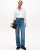 Tommy Hilfiger Kadın Klasik Poplin Rahat Kesim Beyaz Gömlek WW0WW45892YCF