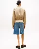 Tommy Hilfiger Kadın Naylon Normal Kesim Kısa Bej Bomber  Ceket WW0WW45634AEH