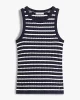 Tommy Hilfiger Kadın Pamuklu İnce Örgü Kolsuz Dar Kesim Mavi Kazak WW0WW457060BB