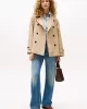 Tommy Hilfiger Kadın Pamuklu Normal Kesim Kısa Bej Mont WW0WW45618AEG