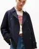 Tommy Hilfiger Kadın Pamuklu Normal Kesim Kısa Mavi Mont WW0WW45618DW5