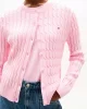 Tommy Hilfiger Kadın Pamuklu Orta Kalınlıkta Örgü Bisiklet Yaka Pembe Kazak WW0WW46514TOL